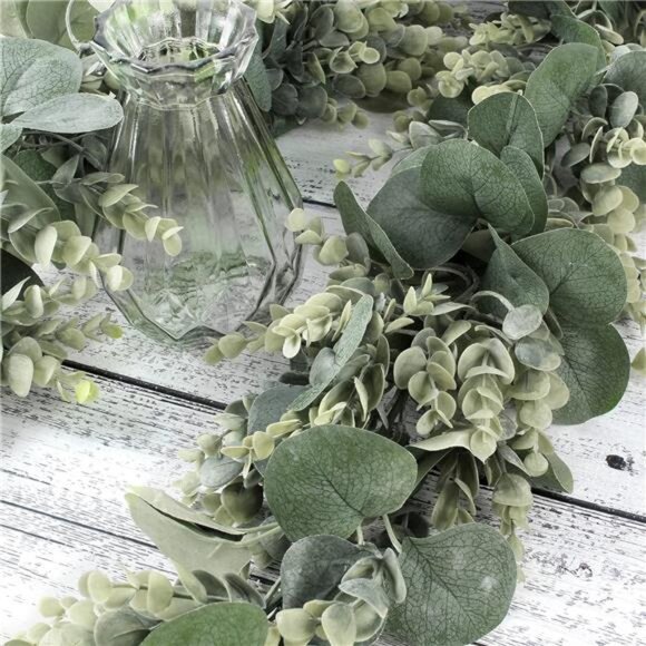 6.2 Ft Long Faux Eucalyptus Greenery - Wedding Arch Summer Decor - Garland - Picture 4 of 7
